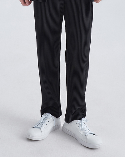 Pantalones de Algodón con Textura Acanalada