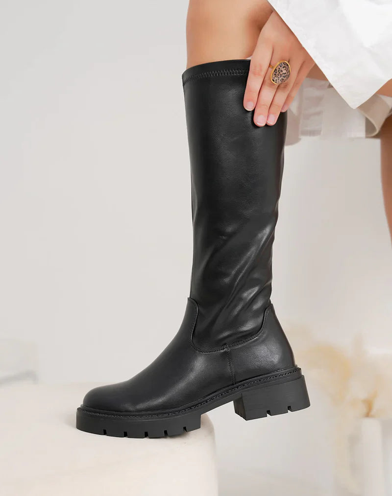 Rachel™ | Botines tipo calcetín negros