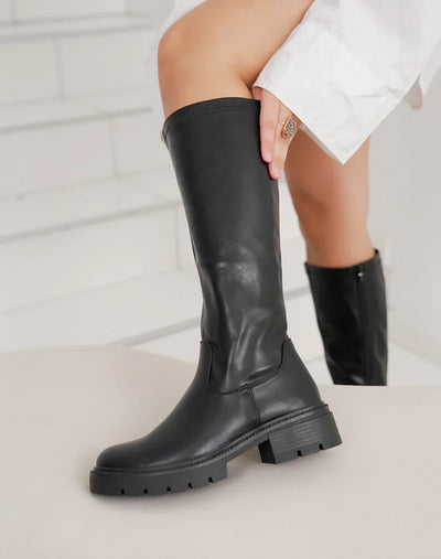 Rachel™ | Botines tipo calcetín negros