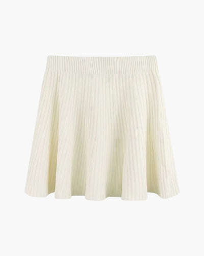 Mini Falda Plisada de Lana Oxford