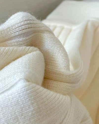 Mini Falda Plisada de Lana Oxford