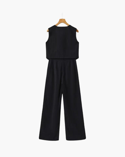 Conjunto de Lino Elegante para Dama - Dos Piezas